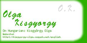 olga kisgyorgy business card